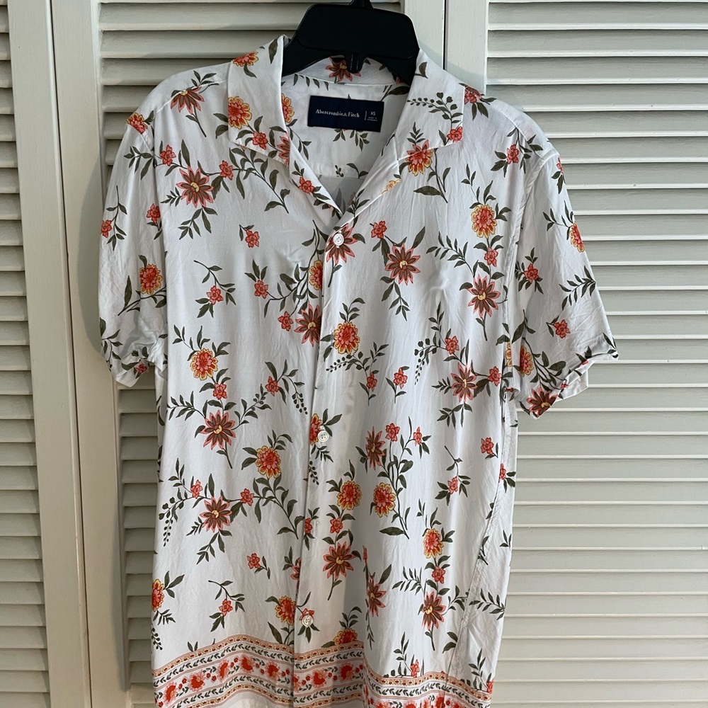 Floral Abercrombie & Fitch Camp Collar Shirt